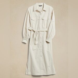Banana Republic Twill Utility Midi Shirtdress